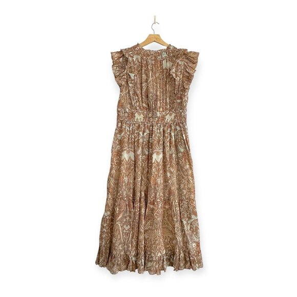 Ulla Johnson Samara Dress Size 10 in Feldspar, Neutral/metallic, NWT - Picture 4 of 14